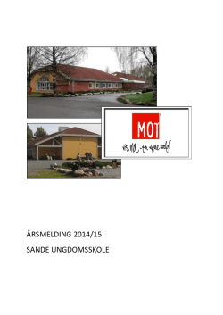 ÅRSMELDING 2014/15 SANDE UNGDOMSSKOLE
