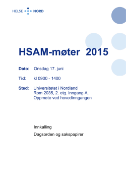 HSAM-møter 2015