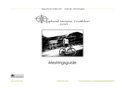 Mestringsguide 2015 - Oppland Xtreme Triathlon