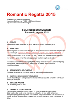 Romantic Regatta 2015 - Nesodden Seilforening