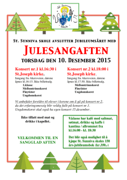 Julesangaften - St. Sunniva skole