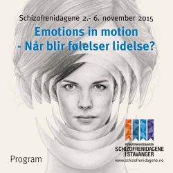 Emotions in motion - Når blir følelser lidelse?