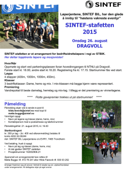 Invitasjon Sintefstafetten 2015