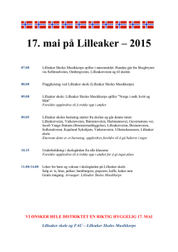 17. maiprogram Lilleaker skole 2015 filetype pdf