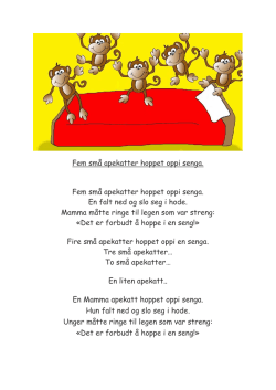 5 små apekatter (i en seng)