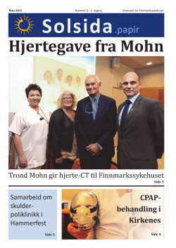 Hjertegave fra Mohn - Finnmarkssykehuset