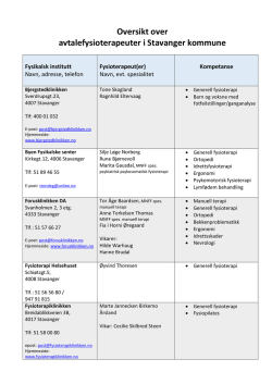 liste over private fysioterapeuter
