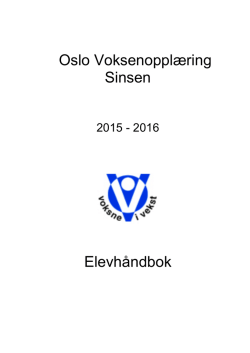 Elevhåndbok for skoleåret 2015-2016