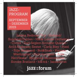 JAZZ- PROGRAM - Stavanger Jazzforum