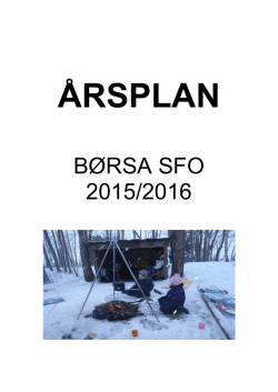 SFO årsplan - Skaun kommune