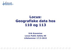 Locus: Geografiske data hos 110 og 113