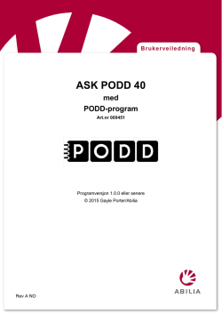PODD 40 - Brukerveiledning