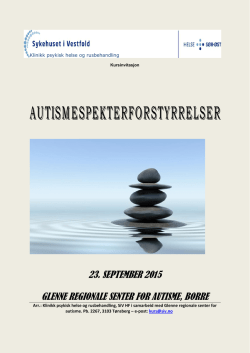 23. september 2015 glenne regionale senter for autisme, borre