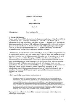 1 Protokoll i sak 770/2014 for Boligtvistnemnda 11.03.15 Saken