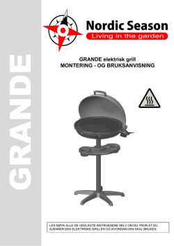 GRANDE elektrisk grill MONTERING - OG