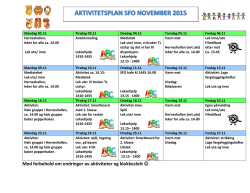 Aktivitetsplan november 2015