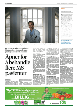 Bergens Tidende 19.3. og 20.3.2015: MS