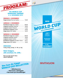 Program for WC helga - Lillehammer Skiklub