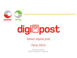 Sikker digital post Først 2015