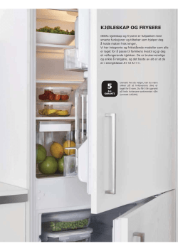 Sammenlign kjøleskap og frysere