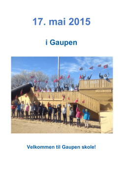 17. mai 2015 Gaupen skole