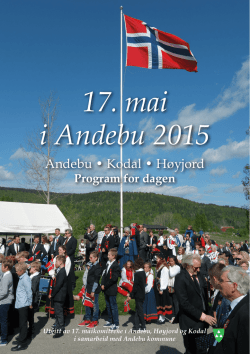 Program for dagen 17. mai i Andebu 2015