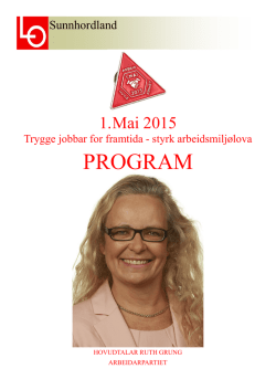 1 mai program 2015_Stord, Tysnes og Bømlo