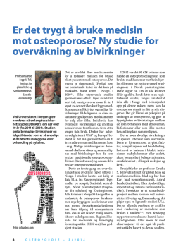 Er det trygt å bruke medisin mot osteoporose? Ny studie for