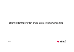 Skjermbilder fra hvordan bruke Eldata i Visma Contracting