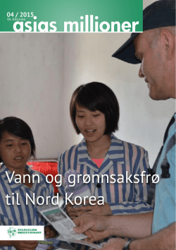 Vann og grønnsaksfrø til Nord Korea