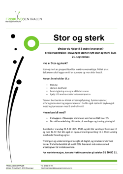Stor og sterk - Stavanger kommune
