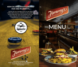 Se vår meny her - Jimmys Restaurant