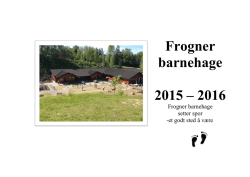 Frogner barnehage 2015 – 2016