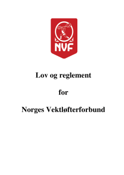 Lov og reglement for NVF 2015