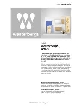 produktblad - Westerbergs