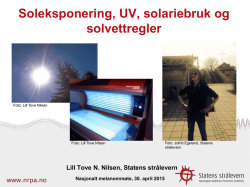 UV sol solarier solvett - Velkommen til Norsk Melanom Gruppe