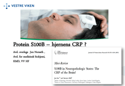 Protein S100B – hjernens CRP ?