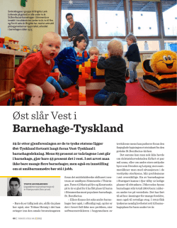 Øst slår Vest i Barnehage-Tyskland