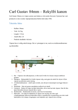 Carl Gustav 84mm – Rekylfri kanon