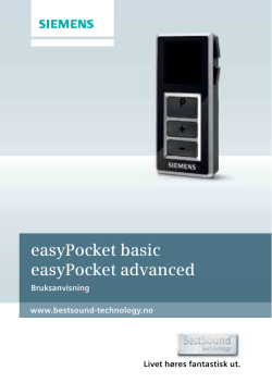 easyPocket, 2 MB - Siemens høreapparater