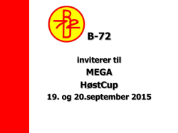 Invitasjon Mega HøstCup 2015 m - B-72