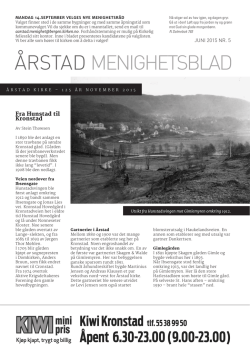 Nr. 6 - 2015 Årstad menighetsblad