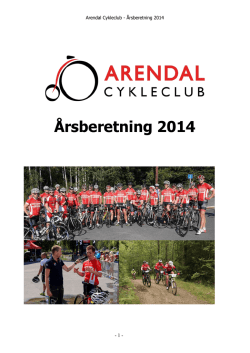 Årsberetning 2014 - Arendal Cykleclub