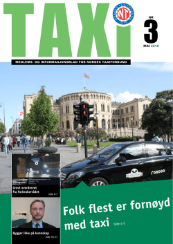 TAXI nr. 3/15 - Norges Taxiforbund