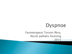 Dyspnoe - Norsk Palliativ Forening