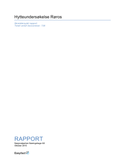 Rapport: Hytteundersøkelse-2015