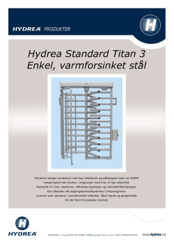 Hydrea Standard Titan 3 Enkel. varmforsinket stål