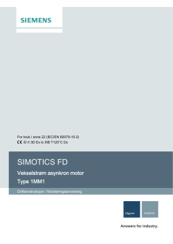SIMOTICS FD - Industry Support Siemens