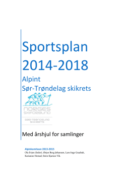 Sportsplan 2015 - Norges Skiforbund