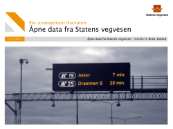 Åpne data fra Statens vegvesen